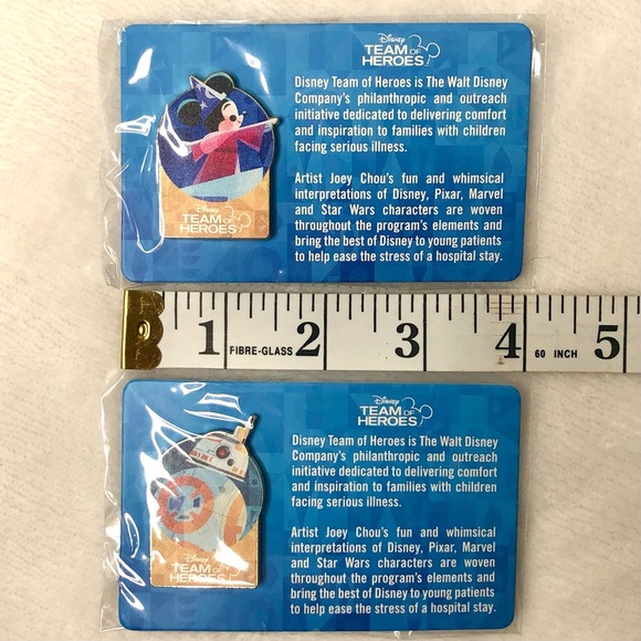 Disney New D23 Expo 2019 Pins Bag Lanyard Lot Limited Ed BB-8 Sorcerer Mickey - Picture 13 of 17